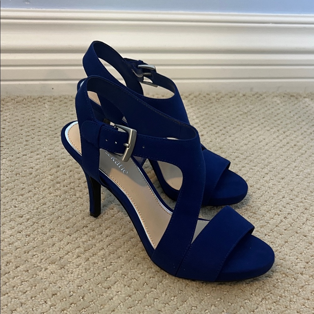 Kelly & Katie Navy Heeled Sandals